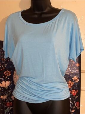 SKY BLUE SEXY T-SHIRT Made By Johnny Long & Ruched